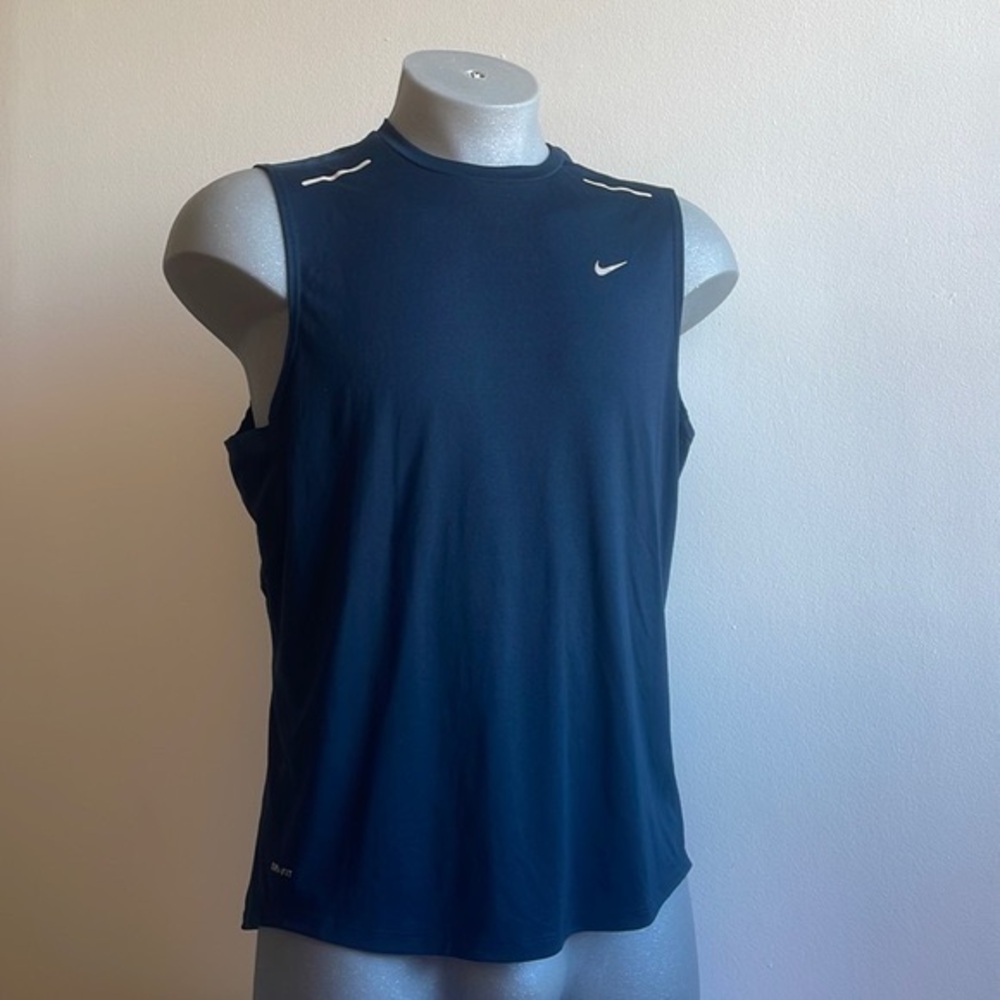 Navy Blue Nike Muscle Shirt Large